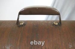 Antique 1937 Portable Electric Singer 99 Sewing Machine Bentwood Cover AE398473