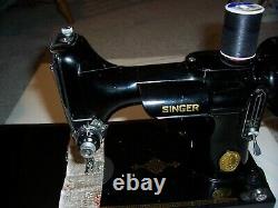 Antique 1947 Singer 221 Working Featherweight Sewing Machine with Accessories