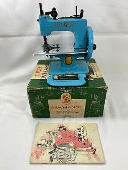 Antique 1954-1957 SINGER SEW HANDY Model 20 Pale Blue Sewing Machine