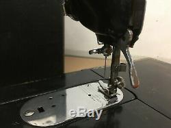 Antique 1955 Singer Featherweight Sewing Machine 222K, no foot switch, tested