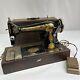 Antique 1985 Singer Sewing Machine Sphinx 13286127 Modified With Motor And Case