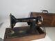 Antique Ac51763 Singer Sewing Machine 1929 + Wood Cover