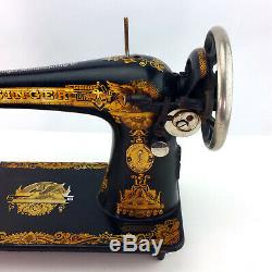 Antique Black Singer Sewing Machine 27 Sphinx Vintage 20s 30s Manual Treadle