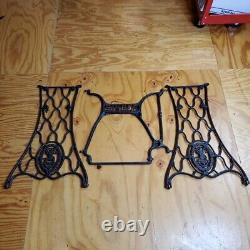 Antique Cast Iron Singer Treadle Sewing Machine Base for Table Stand Repurpose