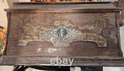 Antique Coffin Style Singer Sewing Machine Wood Cover