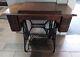 Antique Early 1900's Treadle Singer Sewing Machine No. 27 And Cabinet