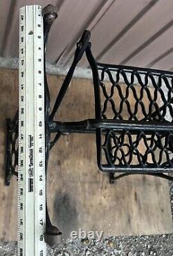 Antique Early Singer Treadle Sewing Machine Cast Iron Base Repurpose 1888