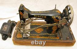 Antique Fancy Electric Singer Sewing Machine Heavy Duty Rare