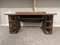 Antique Oak Singer Sewing Machine table 6 drawer