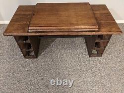Antique Oak Singer Sewing Machine table 6 drawer