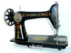 Antique SINGER 66K LOTUS sewing machine denim leather canvas rare victorian vtg