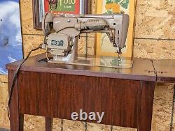 Antique SINGER BAJ3-8 1950s Sewing Machine Mid Century Table
