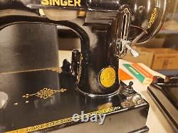 Antique SINGER FEATHERWEIGHT Sewing Machine #AJ654294 Really Nice Example Clean