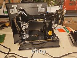 Antique SINGER FEATHERWEIGHT Sewing Machine #AJ654294 Really Nice Example Clean