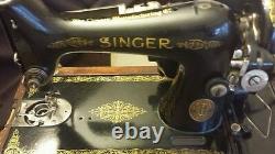 Antique SINGER SEWING MACHINE cast iron treadle head victorian 1929