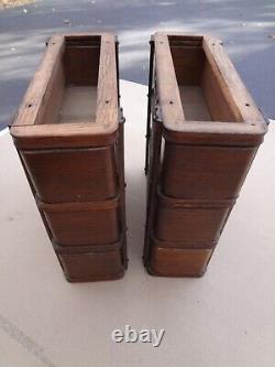 Antique SINGER TREADLE SEWING MACHINE SET OF 6 DRAWERS withFRAMES Solid