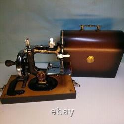 Antique Sewing Machine Singer Toy Sewing Machine with Case Vintage From Japan