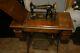 Antique Singer 127 Sphinx Treadle Sewing Machine Model With Bench