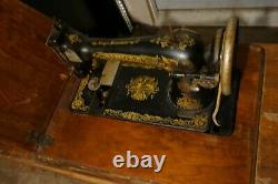 Antique Singer 127 Sphinx Treadle Sewing Machine Model with bench 1920's