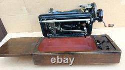 Antique Singer 128, 128K Hand Crank Sewing Machine with Rococo decals