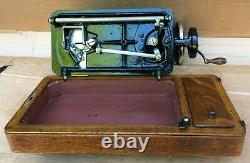 Antique Singer 128K Sewing Machine-Rococo Decals with accessories & Manual