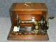 Antique Singer 12k Fiddlebase Hand Sewing Machine 1880 Wooden Case With Key