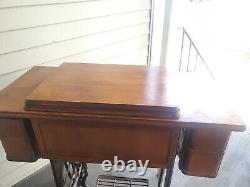 Antique Singer 15 66 201 306+Treadle Sewing Machine Table Top+4 Drawers NO BASE