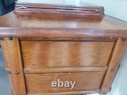 Antique Singer 15 66 201 306+Treadle Sewing Machine Table Top+4 Drawers NO BASE