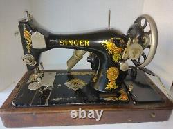 Antique Singer 1875 Sewing Machine Bentwood Case