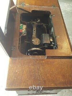 Antique Singer 1917 Built-in Electric 7 Drawer Sewing Machine