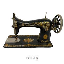 Antique Singer 1920s Sewing Machine 15 G Series Tiffany Gingerbread Black Parts