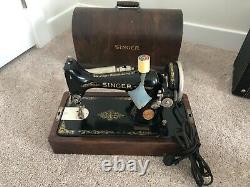 Antique Singer 1926 Sewing Machine with Beehive Bentwood Case