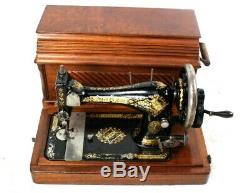 Antique Singer 28K Hand Crank Sewing Machine c1898 5778