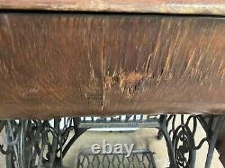 Antique Singer 6 Drawer Treadle Sewing Table, Table Only
