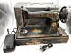 Antique Singer 66 Sewing Machine Red Eye Treadle Head Heavy Duty Works! Read