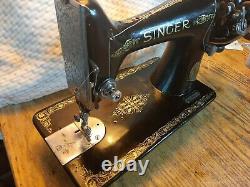 Antique Singer 99k Handcrank Leather Serviced Video Working F5267005