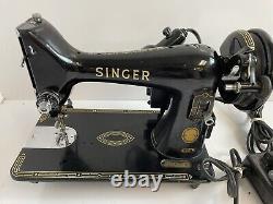Antique Singer 99k Sewing Machine with Foot Pedal, Light
