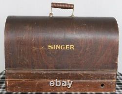 Antique Singer Black & Gold Tone Ornate Sewing Machine Serial No. AA147703