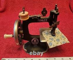 Antique Singer Childs Salesman Sample Hand Crank Sewing Machine