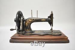 Antique Singer Crank Fiddleback Sewing Machine Tabletop Circa 1880's
