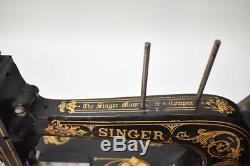 Antique Singer Crank Fiddleback Sewing Machine Tabletop Circa 1880's