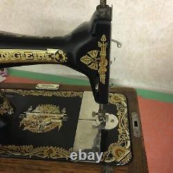 Antique Singer Hand Crank Sewing Machine Model 28 1906 #S1611716 withBentwood Case
