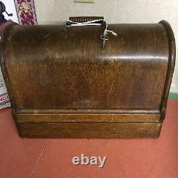 Antique Singer Hand Crank Sewing Machine Model 28 1906 #S1611716 withBentwood Case