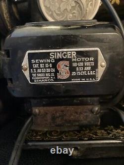 Antique Singer Mfg Co. Black Sewing Machine No. 15 Serial No. G896416