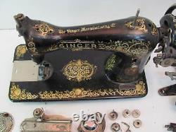 Antique Singer Model 115 Sewing Machine Gold Leaf Motor Attachments Manual