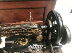Antique Singer'New Family' 12K Fiddle Base Sewing Machine c1883 7114