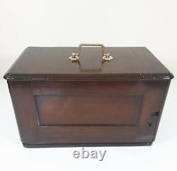 Antique Singer New Family Domestic 12K Sewing Machine Walnut case with key 1876