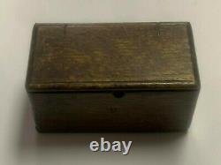 Antique Singer Oak Puzzle Sewing Attachment Box