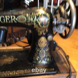 Antique Singer Portable 1910 Sewing Machine Works G3224002