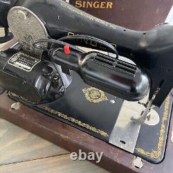 Antique Singer Portable Sewing Machine Model 128 1930s Works